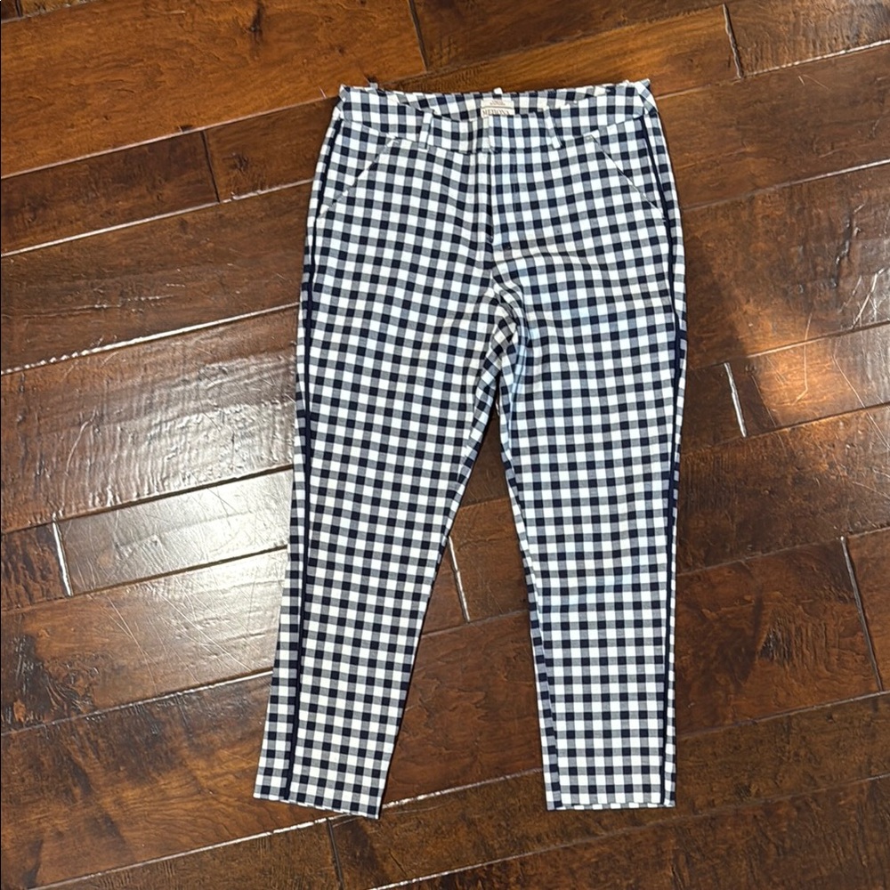 Merona Navy and White Checkered Pants